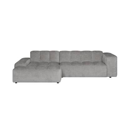 by fonQ Mumble Hoekbank met Chaise Longue Links - Chenille - Grijs