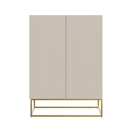 Selsey Veldio - Dressoir 2-deurs 90 cm - Grijsbeige met gouden poten