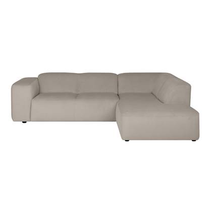 by fonQ Wonder 4-zits Hoekbank Rechts - Open Eind - Rib - Beige