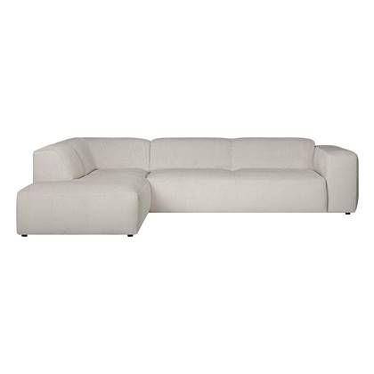 by fonQ Wonder 5-zits Hoekbank Links - Open Eind - Rib - Zand Beige