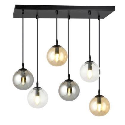 NADUVI Collection Glazen hanglamp eetkamer Cosmo 6-lichts afbeelding