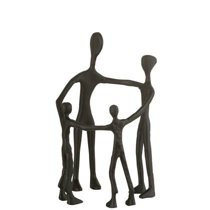J-Line decoratie Familie Kring - aluminium - Zwart
