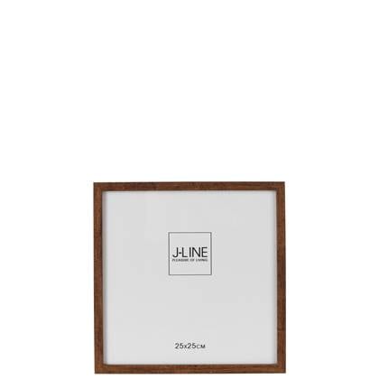 J-Line fotolijst Basic - hout - donker - large - 2 stuks Bruin