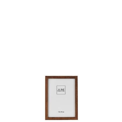 J-Line fotolijst Basic - hout - donker - small - 2 stuks Bruin