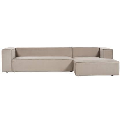 Beliani - VERNON - Hoekbank 3-zits - Taupe - Linkszijdig - Polyester Beige