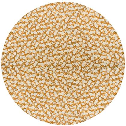 WOOOD Foliage Rond Tafelkleed - Katoen - Bruin - Ø 180x1