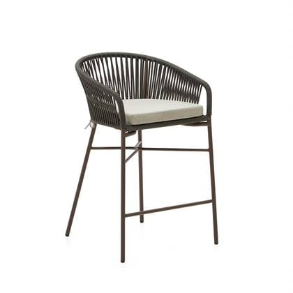 Kave Home - Yanet touw kruk hoogte 65 cm Groen
