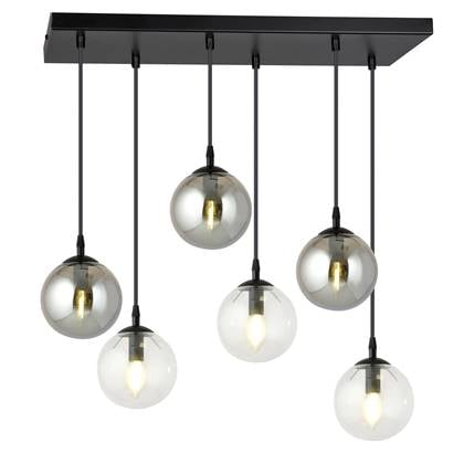 NADUVI Collection Glazen hanglamp eetkamer Cosmo 6-lichts