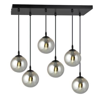 NADUVI Collection Glazen hanglamp eetkamer Cosmo 6-lichts afbeelding