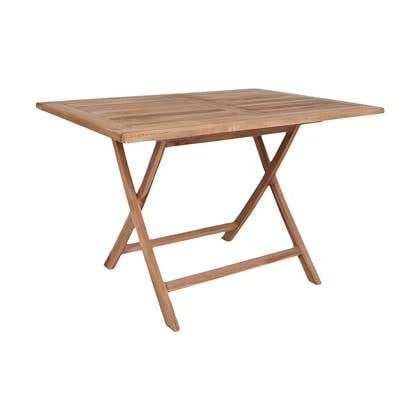 Artichok Jane inklapbare houten tuintafel - 120 x 80 cm Bruin