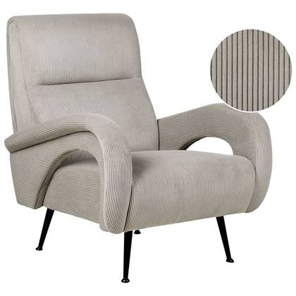 Beliani - SVALOV - Fauteuil - Taupe - Corduroy Grijs