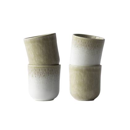 by fonQ Mixed Ceramics Mokken 4st. - 0,2 L - Beige