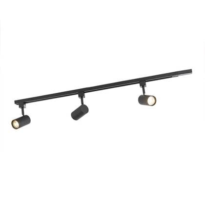 QAZQA Smart railsysteem incl. 3 WiFi GU10 1-fase - Iconic Jeana Zwart