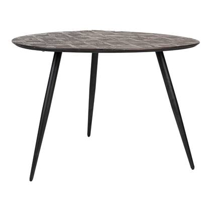 by fonQ Checkers Eettafel Teakhout 108 x 111 cm - Rond