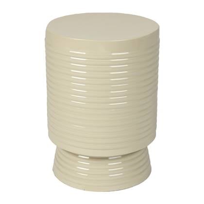 by fonQ Spool Bijzettafel H 36 x Ø 25 cm - Ivoor Wit, Crème