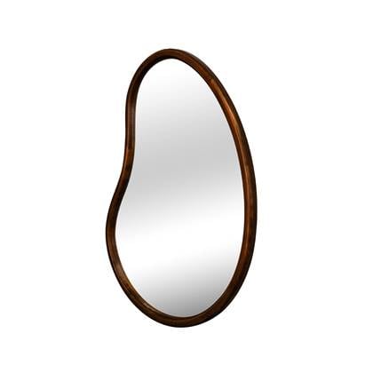 sweeek - Biologische dennenhouten spiegel, 65cm Bruin