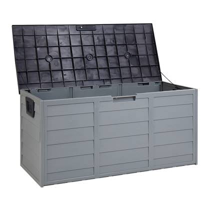Beliani - LOCARNO - Kussenbox - Grijs - 112 cm - Synthetisch materiaal Beige