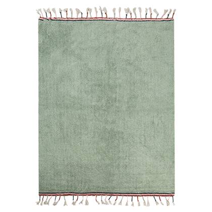 Beliani - CAPARLI - Vloerkleed - Licht - 140 x 200 cm - Katoen Groen