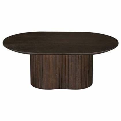 Giga Meubel - Salontafel Ovaal 90cm - Donker Mangohout - Ava Bruin