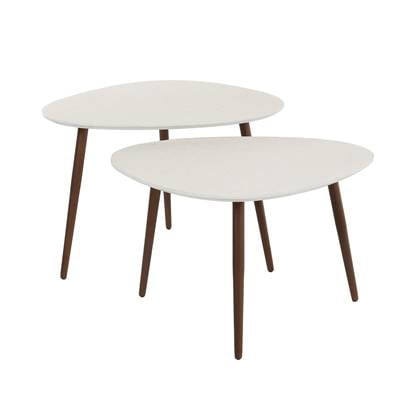 Giga Meubel - Salontafel Organisch - Composiet - Set Van 2 - 48x59x42cm