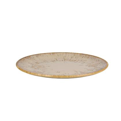 Bonna Platte Bord - Sand Snell - Porselein - 27 cm - set van 6