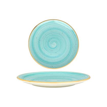 Bonna Dessertbord - Aqua - Porselein - 23 cm - set van 6