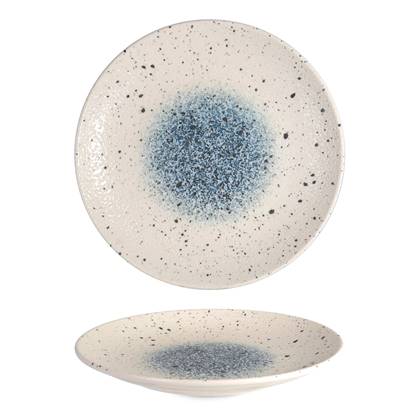 Rinart Platte Bord - Splash - Porselein - 21 cm - set van 6