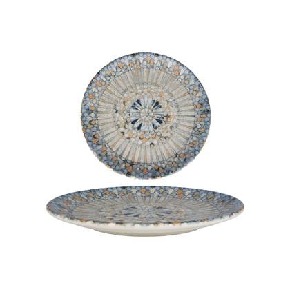 Bonna Platte Bord - Luca Mosaic - Porselein - 17 cm - set van 6