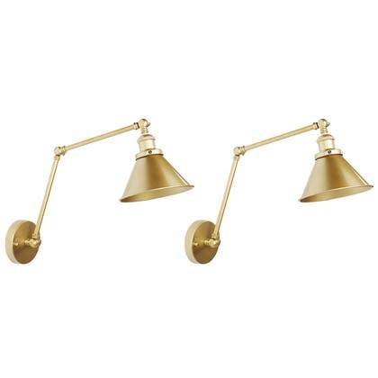 Beliani - NARVA - Wandlamp - Goud - Metaal
