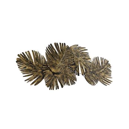 QAZQA lauf - Art Deco Wandlamp voor binnen - 2 lichts - D 15 cm - Goud - Woonkamer | Slaapkamer | Keuken