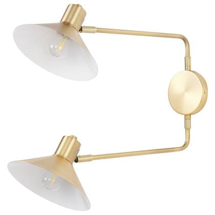 Beliani - KADASSA - Wandlamp - Goud - Staal afbeelding