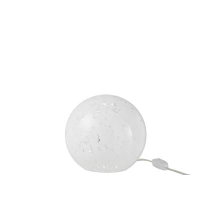 J-Line Tafellamp Dany Glas Wit