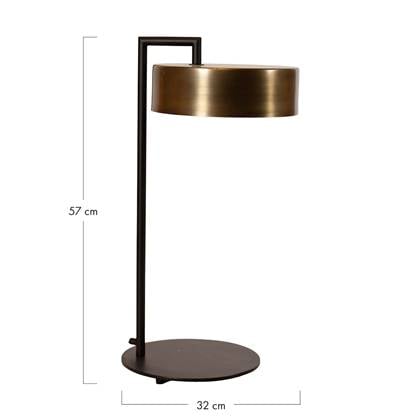 Dijk Natural Collections DKNC - Tafellamp Tess - Metaal - 32x27x57cm - Goud