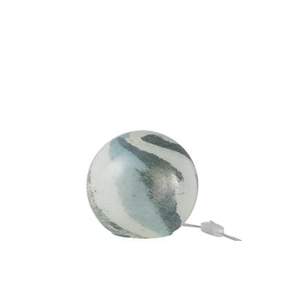 J-Line Tafellamp Dany Strepen Glas Blauw Groen Blauw, Groen