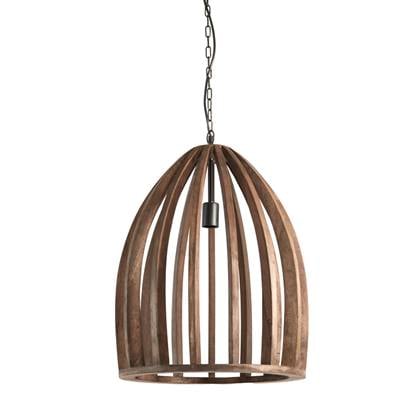 Light&living Hanglamp Ø47x56 cm HARANKA hout chocolade Bruin