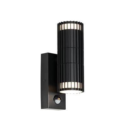 QAZQA Buiten wandlamp met bewegingssensor 2-lichts - Boris Zwart