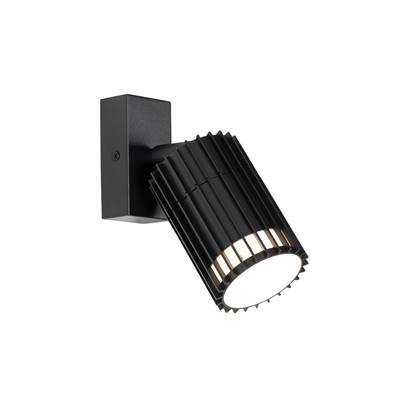 QAZQA boris - Design Wandlamp voor buiten - 1 lichts - Ø 7 cm - Zwart - Buitenverlichting