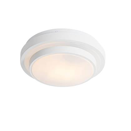 QAZQA Moderne plafondlamp 25 cm IP44 - Walden Wit