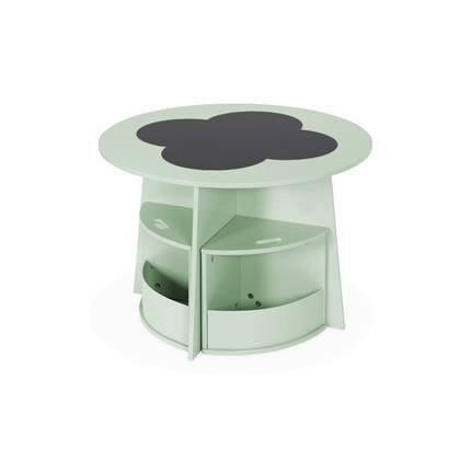 sweeek - Kindertafel en 4 stoelen met leisteen
