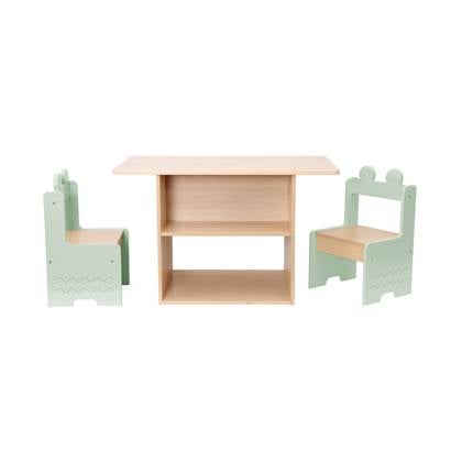 sweeek - Kindertafel + 2 stoelen, met planken