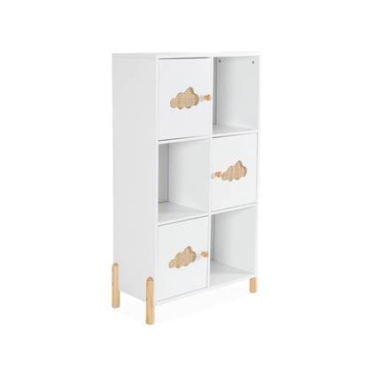 sweeek - Kinderboekenkast, 6 legplanken, 3 deuren