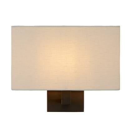 Atmooz - Wandlamp Bogota - Industrieel - Woonkamer / Slaapkamer - Zwart en witte kap - Hoogte 24cm - Metaal