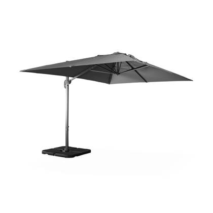 Sweeek  Rechthoekige parasol 3x4m + verzwaarde tegels 50x50cm