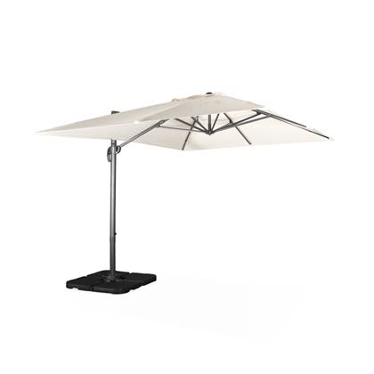 Sweeek  Rechthoekige parasol 3x4m + verzwaarde tegels 50x50cm