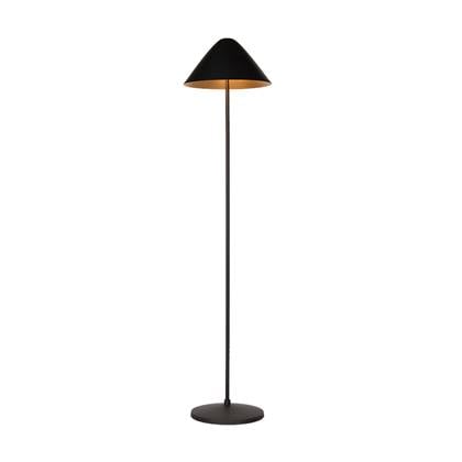 Atmooz - Elan - Vloerlamp - Zwart & Goud - 2 Lichtpunten - Paddestoelvormig - 35 x 35 x 150 cm - E27 Fitting - Max 3.5W - Dimbaar - Metaal