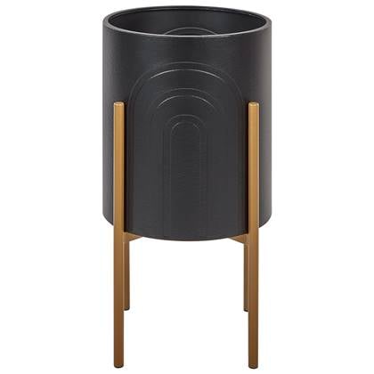 Beliani - SEROTINA - Bloempot - Zwart - 32 x 32 x 58 cm - Metaal
