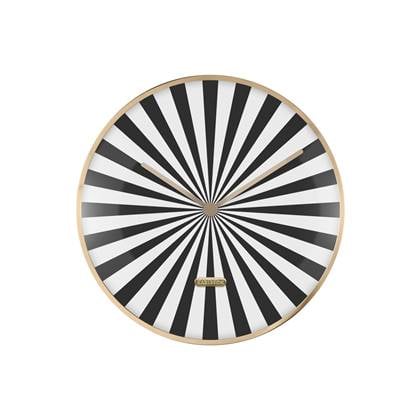 Karlsson - Wall Clock Candy Swirl Dome Zwart