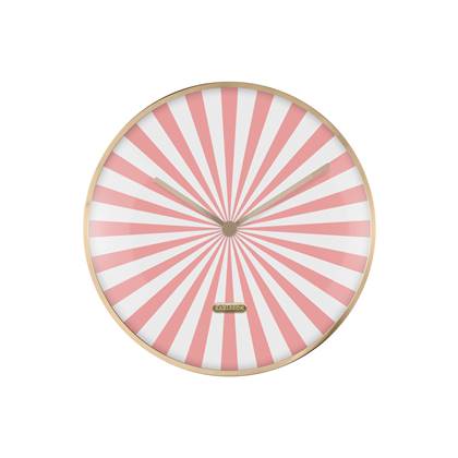 Karlsson - Wall Clock Candy Swirl Dome Roze