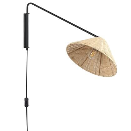 Beliani - PALENA - Wandlamp - Natuurlijk - Rotan Beige
