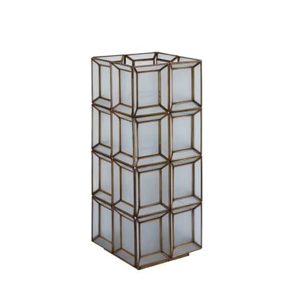 PTMD Layra White milk glass table lamp antique high Wit
